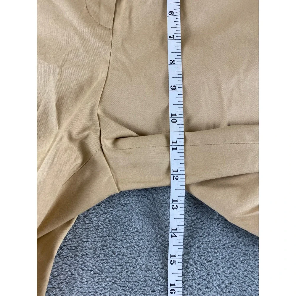 Anne Klein Womens Tan Stretch Dress Pants Khaki Bootcut Professional Trousers 10